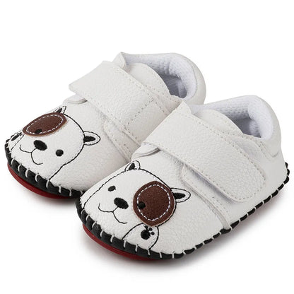 Baby Shoes Boy Girl Shoes Flower Newbron Toddler Infant PU Bowknot Princess Non-slip Rubber Soft Soled Shoes First Walkers