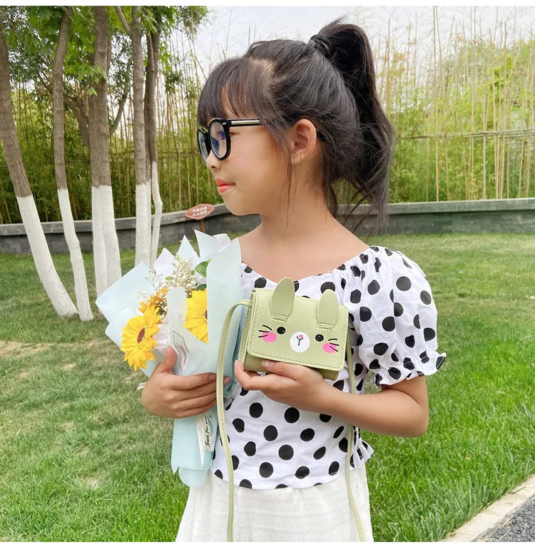 Children's Accessories Small Shoulder Bag Cute Rabbit BabyGirls Small Crossbody Bags Cartoon Kids Boys Mini Coin Purse Handbags