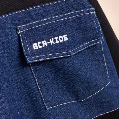 BCA Teen Boy Casual Children's Clothing Boys'Long Sleeved Denim Top with Letter Print Autumn Sports Suit for 5-Year-Olds Younger
