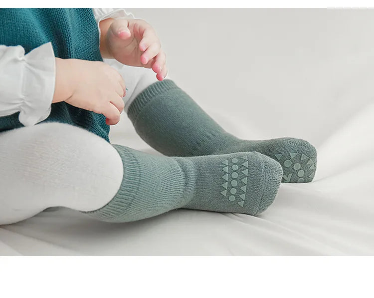 Toddler Socks Newborn Baby Comfortable Prewalker Thick Winter Kids Terry Cotton Girl Autumn Skidproof Sole Infant Boy Sock 0-3T