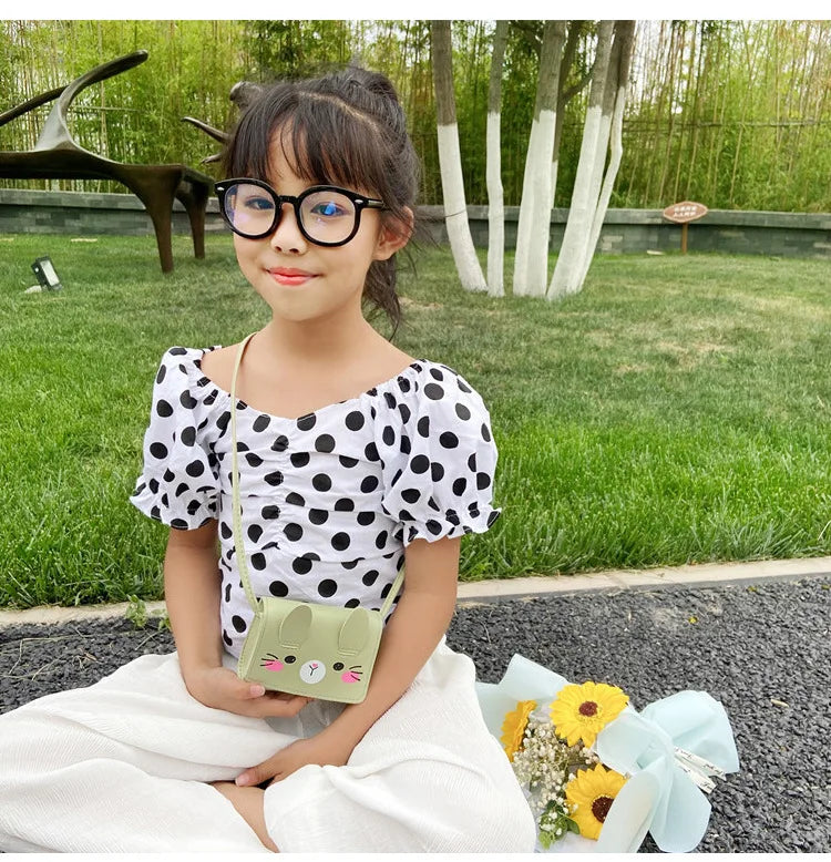 Children's Accessories Small Shoulder Bag Cute Rabbit BabyGirls Small Crossbody Bags Cartoon Kids Boys Mini Coin Purse Handbags