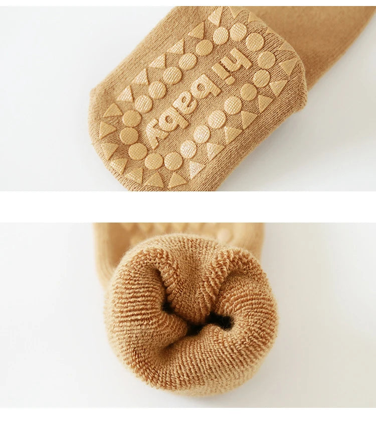 Toddler Socks Newborn Baby Comfortable Prewalker Thick Winter Kids Terry Cotton Girl Autumn Skidproof Sole Infant Boy Sock 0-3T