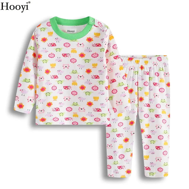 Princess Frog Baby Girl Sleepwear Suits Infant Pajamas Pink 100% Cotton Newborn Sleep Sets Children Clothes At Home 3-24Month