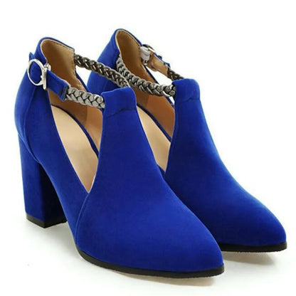 High Heels for Women ELEGANT Sweet Fashion British Style Slip-On 12CM Thin Heels Pointed Toe Office Career Women Shoes Gold 46