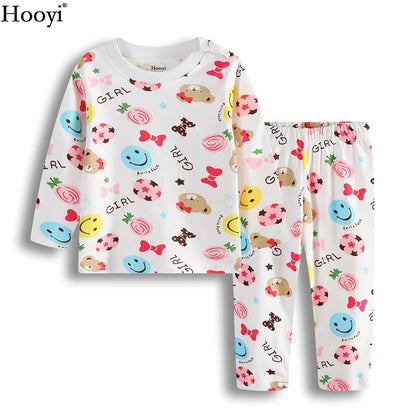 2024 Baby Boys Pajamas Clothes Suit 100% Cotton Fashion Children Sleepwear Top Quality Newborn T-Shirt Pant Set 0 1 2 Year