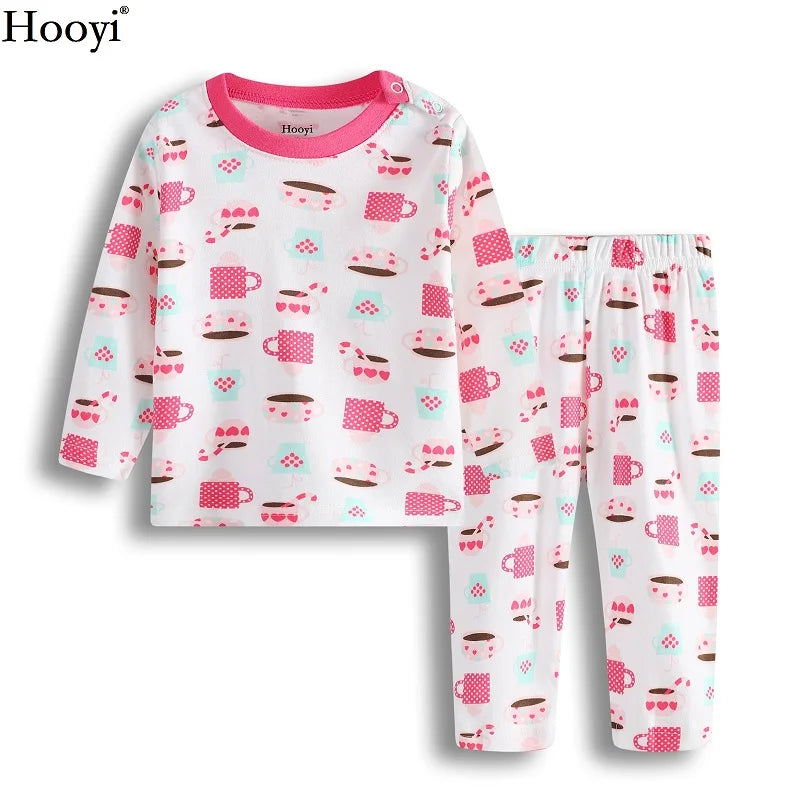 2024 Baby Boys Pajamas Clothes Suit 100% Cotton Fashion Children Sleepwear Top Quality Newborn T-Shirt Pant Set 0 1 2 Year