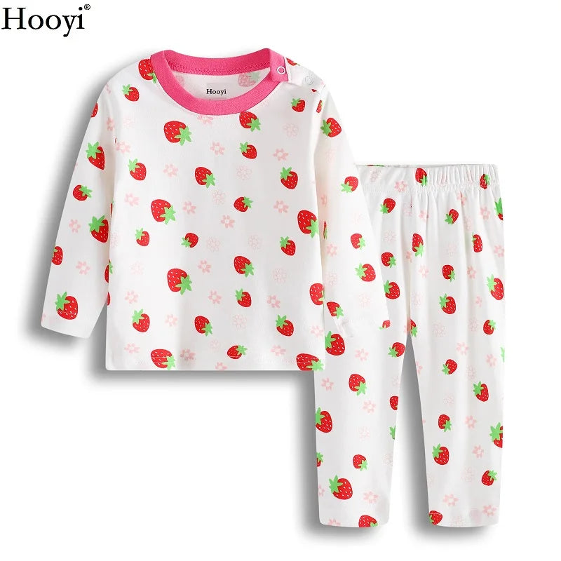 Princess Frog Baby Girl Sleepwear Suits Infant Pajamas Pink 100% Cotton Newborn Sleep Sets Children Clothes At Home 3-24Month