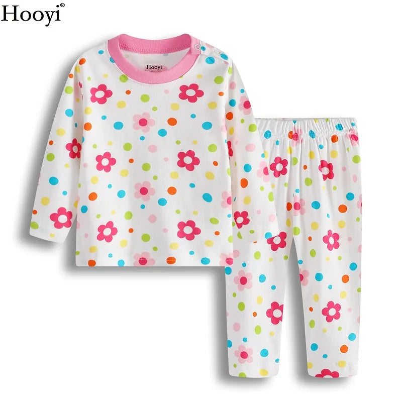 2024 Baby Boys Pajamas Clothes Suit 100% Cotton Fashion Children Sleepwear Top Quality Newborn T-Shirt Pant Set 0 1 2 Year