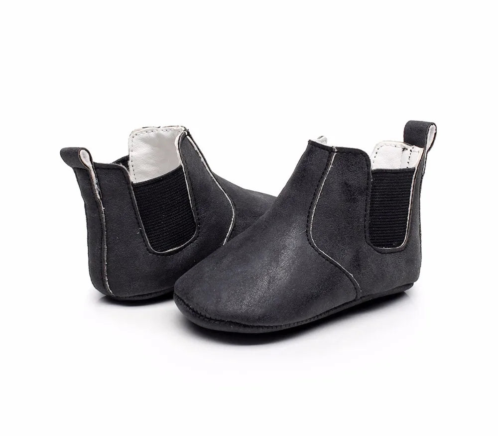 Toddler Baby Boy Girl Shoes 0-24M Infant First Walkers Moccasins Soft PU Ankle Boots Newborn Footwear Bebe Crib Shoes