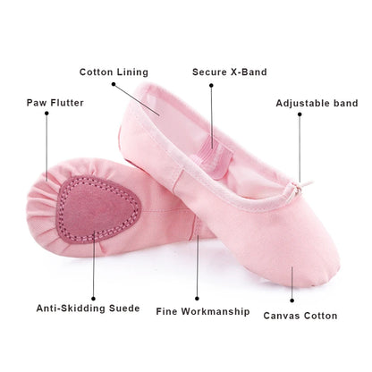 Ballet Shoes Canvas for Girls Kid Dance Slippers Split Sole Gymnastics Yoga Dancing Shoes for Kids Ballerina Ballet Flat Shoes