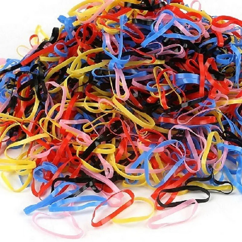 2018 New Random Mixed Child Baby Hair Holders Rubber Bands Elastics Girl's Tie Gum Hair Accessories about 500PCS