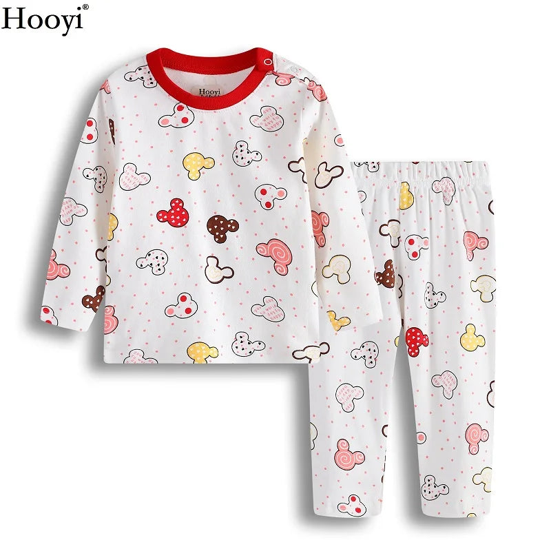 Princess Frog Baby Girl Sleepwear Suits Infant Pajamas Pink 100% Cotton Newborn Sleep Sets Children Clothes At Home 3-24Month
