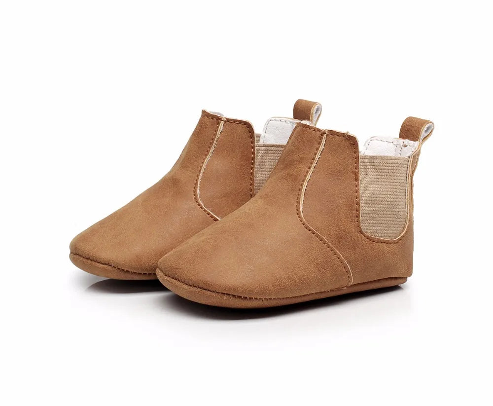 Toddler Baby Boy Girl Shoes 0-24M Infant First Walkers Moccasins Soft PU Ankle Boots Newborn Footwear Bebe Crib Shoes