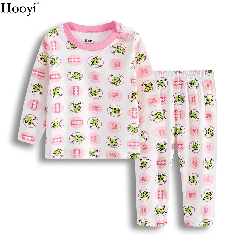 Princess Frog Baby Girl Sleepwear Suits Infant Pajamas Pink 100% Cotton Newborn Sleep Sets Children Clothes At Home 3-24Month