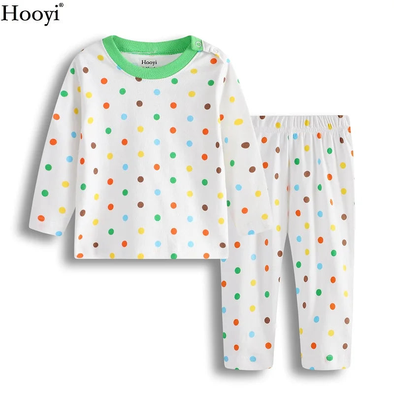 2024 Baby Boys Pajamas Clothes Suit 100% Cotton Fashion Children Sleepwear Top Quality Newborn T-Shirt Pant Set 0 1 2 Year