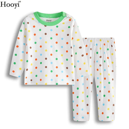 2024 Baby Boys Pajamas Clothes Suit 100% Cotton Fashion Children Sleepwear Top Quality Newborn T-Shirt Pant Set 0 1 2 Year