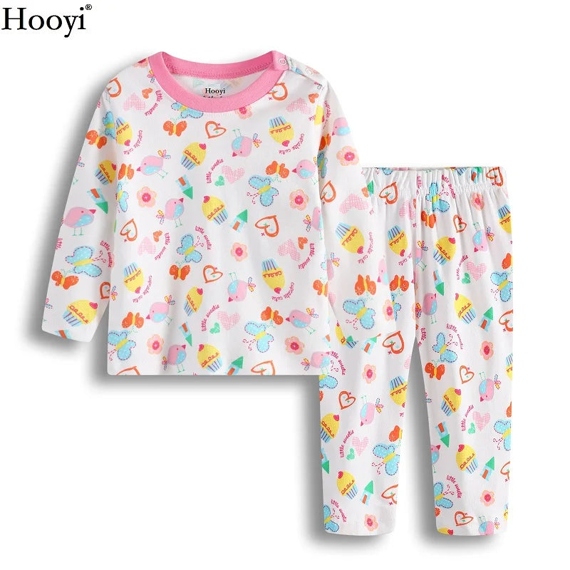 Princess Frog Baby Girl Sleepwear Suits Infant Pajamas Pink 100% Cotton Newborn Sleep Sets Children Clothes At Home 3-24Month