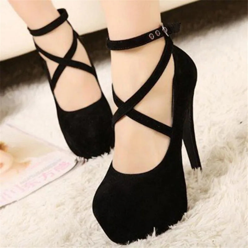High Heels for Women ELEGANT Sweet Fashion British Style Slip-On 12CM Thin Heels Pointed Toe Office Career Women Shoes Gold 46