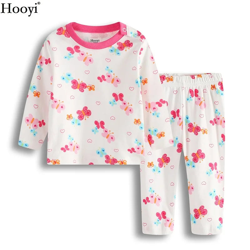 2024 Baby Boys Pajamas Clothes Suit 100% Cotton Fashion Children Sleepwear Top Quality Newborn T-Shirt Pant Set 0 1 2 Year