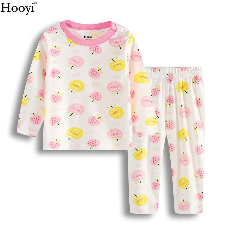 Princess Frog Baby Girl Sleepwear Suits Infant Pajamas Pink 100% Cotton Newborn Sleep Sets Children Clothes At Home 3-24Month
