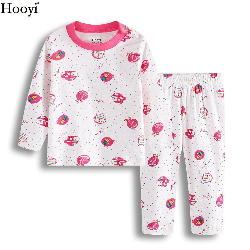 2024 Baby Boys Pajamas Clothes Suit 100% Cotton Fashion Children Sleepwear Top Quality Newborn T-Shirt Pant Set 0 1 2 Year