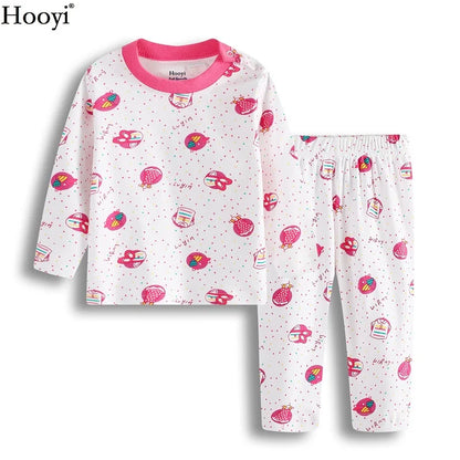 2024 Baby Boys Pajamas Clothes Suit 100% Cotton Fashion Children Sleepwear Top Quality Newborn T-Shirt Pant Set 0 1 2 Year