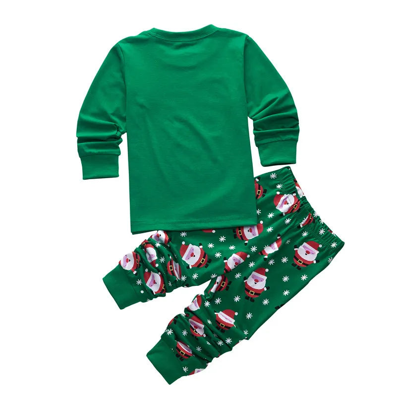 Kid Pajamas Set Baby Boy Clothes Girl Sleepwear Nightwear Children Santa Claus Christmas Pyjamas Cotton Clothing Set 2-7T