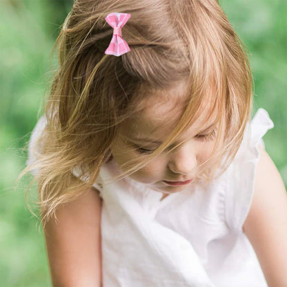 1 Set/Bag Baby Girls Cute Colors Satin Dot Bow Ornament Hair Clips Children Sweet Plaid Barrettes Hairpins Kids Hair Accessories