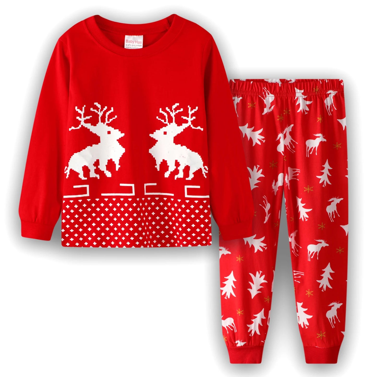 Kid Pajamas Set Baby Boy Clothes Girl Sleepwear Nightwear Children Santa Claus Christmas Pyjamas Cotton Clothing Set 2-7T