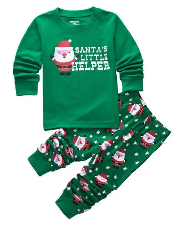 Kid Pajamas Set Baby Boy Clothes Girl Sleepwear Nightwear Children Santa Claus Christmas Pyjamas Cotton Clothing Set 2-7T