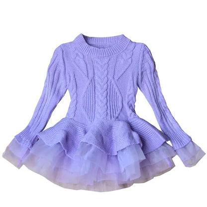 Girls' Sweater Dress Long Sleeve