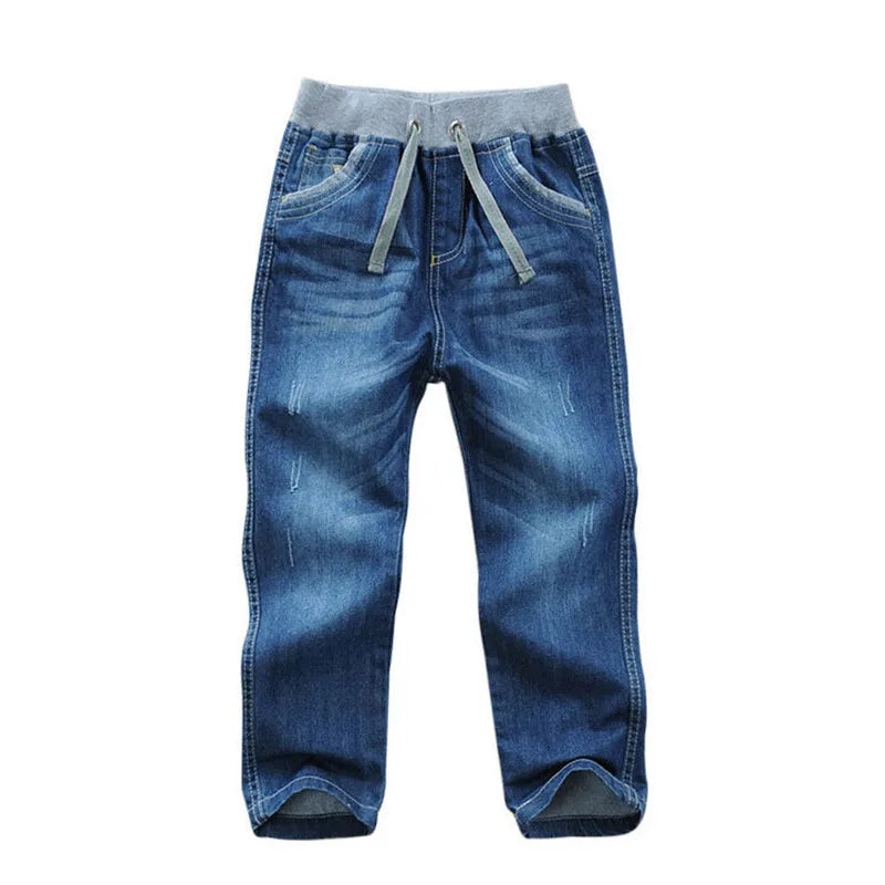 Kids Boys Jeans Fashion Brand Design 100% Cotton Children Denim Trousers Pants For Boy 2-10 Years Wear DWQ100