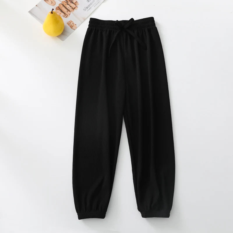 Kids Clothes for Teen Girls Pink Pants 2 To 12 Year Fashion 2022 Summer Green Casual Wide Leg Pants Children Loose Cool Trousers