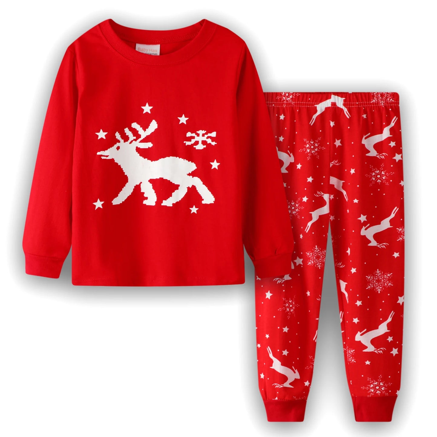 Kid Pajamas Set Baby Boy Clothes Girl Sleepwear Nightwear Children Santa Claus Christmas Pyjamas Cotton Clothing Set 2-7T