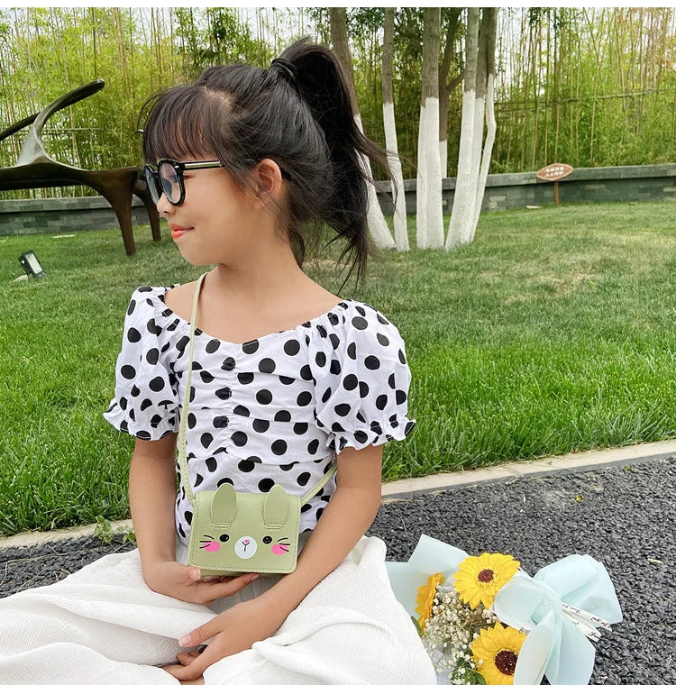 Children's Accessories Small Shoulder Bag Cute Rabbit BabyGirls Small Crossbody Bags Cartoon Kids Boys Mini Coin Purse Handbags