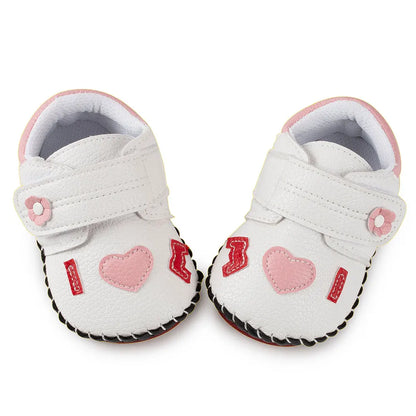 Baby Shoes Boy Girl Shoes Flower Newbron Toddler Infant PU Bowknot Princess Non-slip Rubber Soft Soled Shoes First Walkers