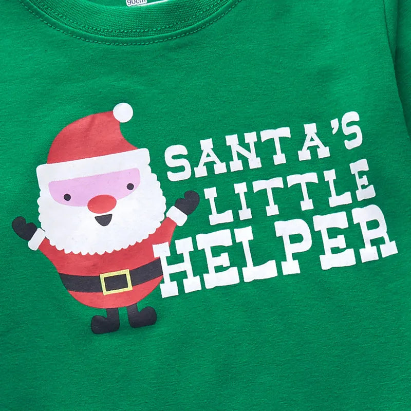 Kid Pajamas Set Baby Boy Clothes Girl Sleepwear Nightwear Children Santa Claus Christmas Pyjamas Cotton Clothing Set 2-7T