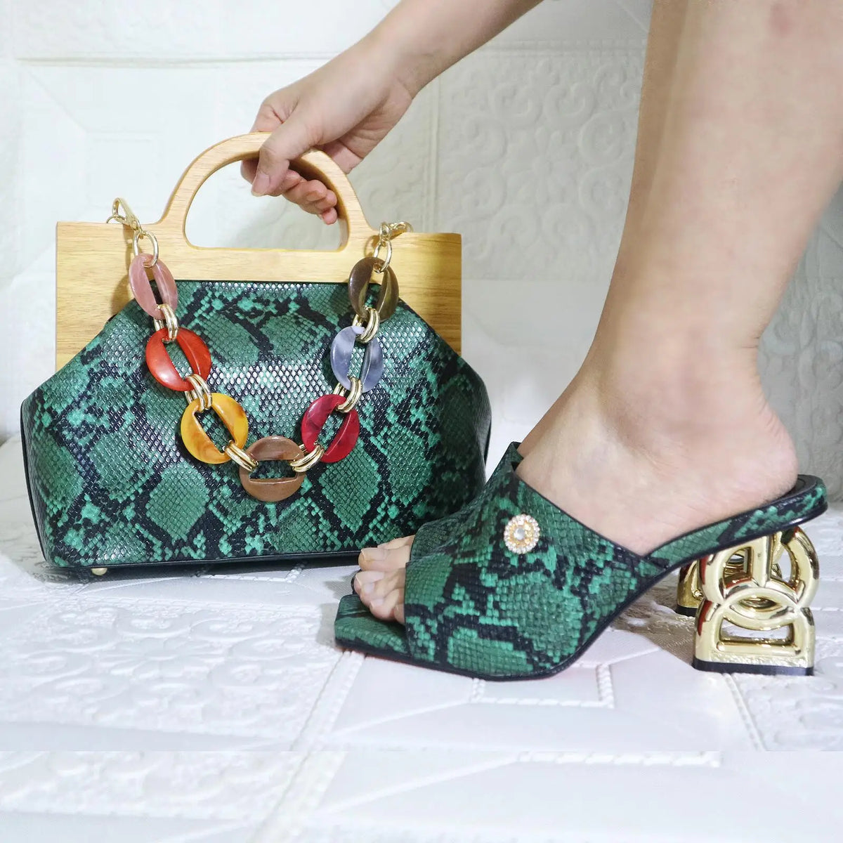 Matching Women Shoe and Bag Set HJL1-13