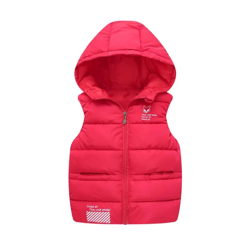 2025New Children Down Vest Girls Hooded Jacket Winter Waistcoats Boy Baby Autumn Outerwear Coats 3-12 Years Kids Warm Clothes