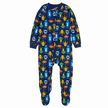 One-piece pajamas for children aged 3-10, pajamas for boys and girls, fleece one-piece suits, soft and warm.