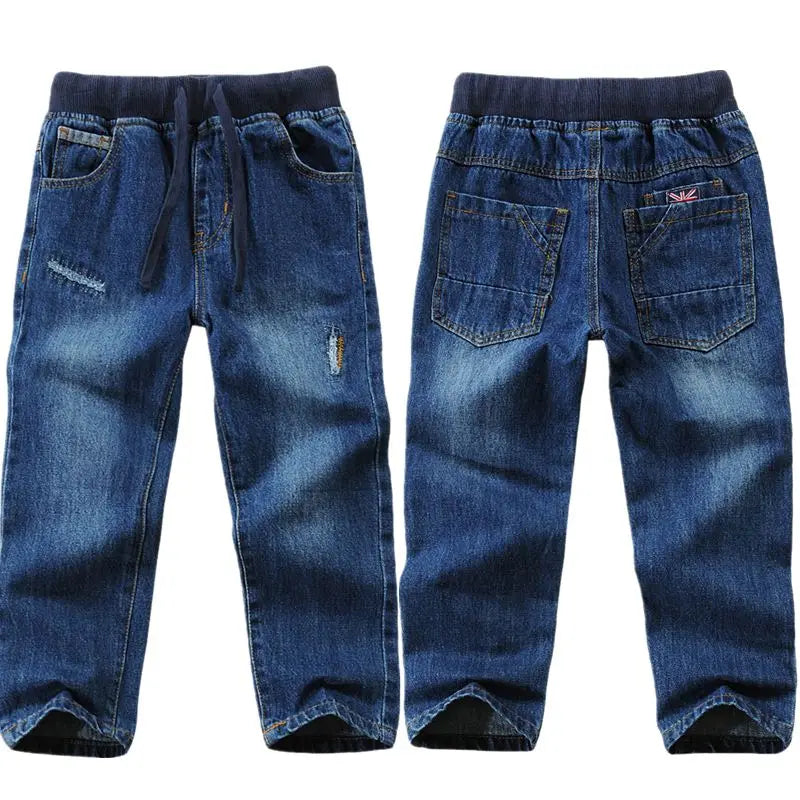 Kids Boys Jeans Fashion Brand Design 100% Cotton Children Denim Trousers Pants For Boy 2-10 Years Wear DWQ100