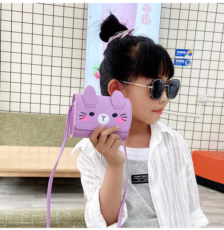 Children's Accessories Small Shoulder Bag Cute Rabbit BabyGirls Small Crossbody Bags Cartoon Kids Boys Mini Coin Purse Handbags