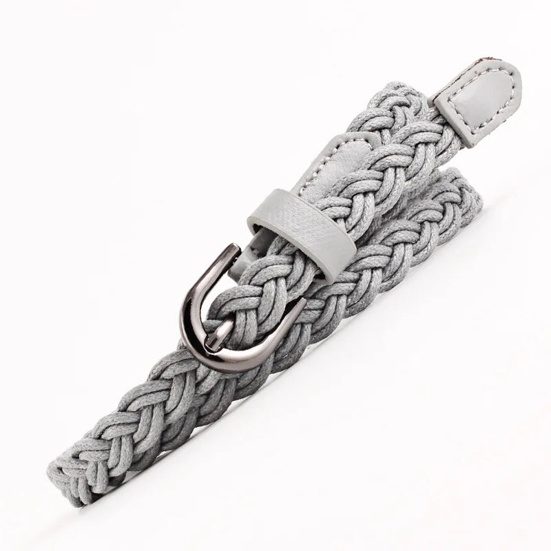 Fashion Casual Woven Knitted  Leather Female Waistband Ladies Decorative Women Belts Clothes Accessories Rope Braided