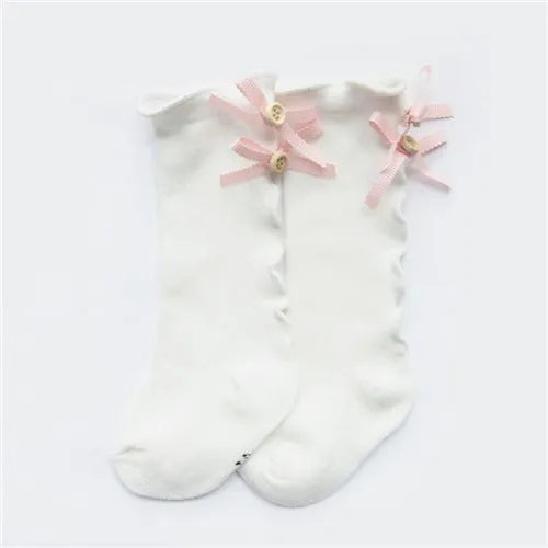 Children Socks Knee High Toddler Trousers Cotton Baby Girls Lace Baby Socks Girl Leg Warms Baby Girl Bow Sock