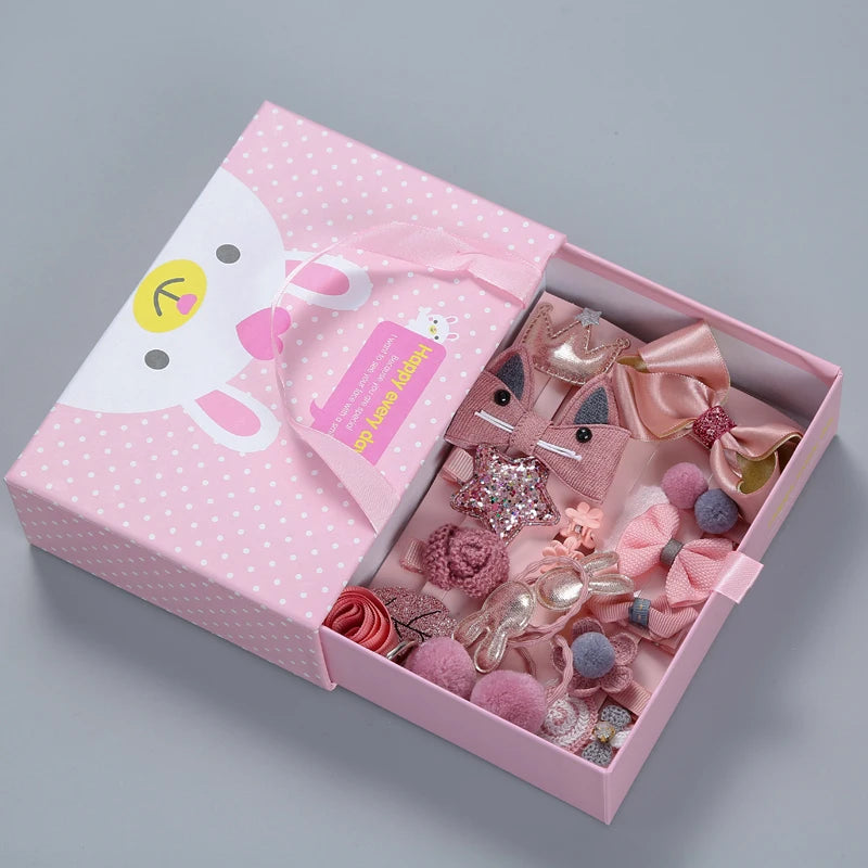 18 Pieces Baby Hair Accessories Princess Headdress Girls Headband Children Barrettes Headband Gift Set