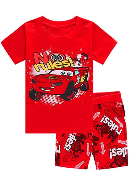Kids pyjamas children sleepwear baby set boys girls cars pijamas cotton nightwear clothes kids clothing pajamas sets