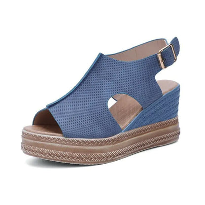 Summer Women's Hollow Wedge Platform Sandals