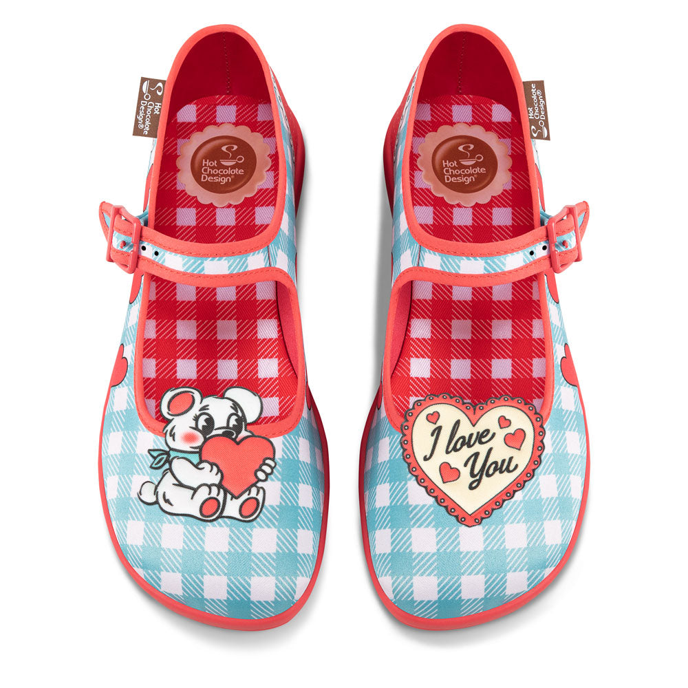 Chocolaticas® I Love You Women's Mary Jane Flat