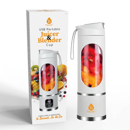Pursonic USB Portable Juicer & Blender Cup – On-the-Go 12-Blade Smoothie Maker with 3-Speed Motor & USB-C Fast Charging