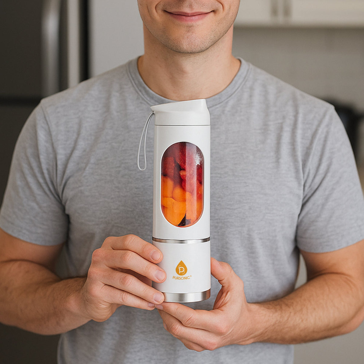 Pursonic USB Portable Juicer & Blender Cup – On-the-Go 12-Blade Smoothie Maker with 3-Speed Motor & USB-C Fast Charging
